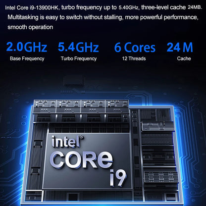 16.1" Gaming Laptop — Intel i9-13900HK, RTX 4050 6G, Up to 64GB DDR5, 2TB NVMe SSD, Windows 11