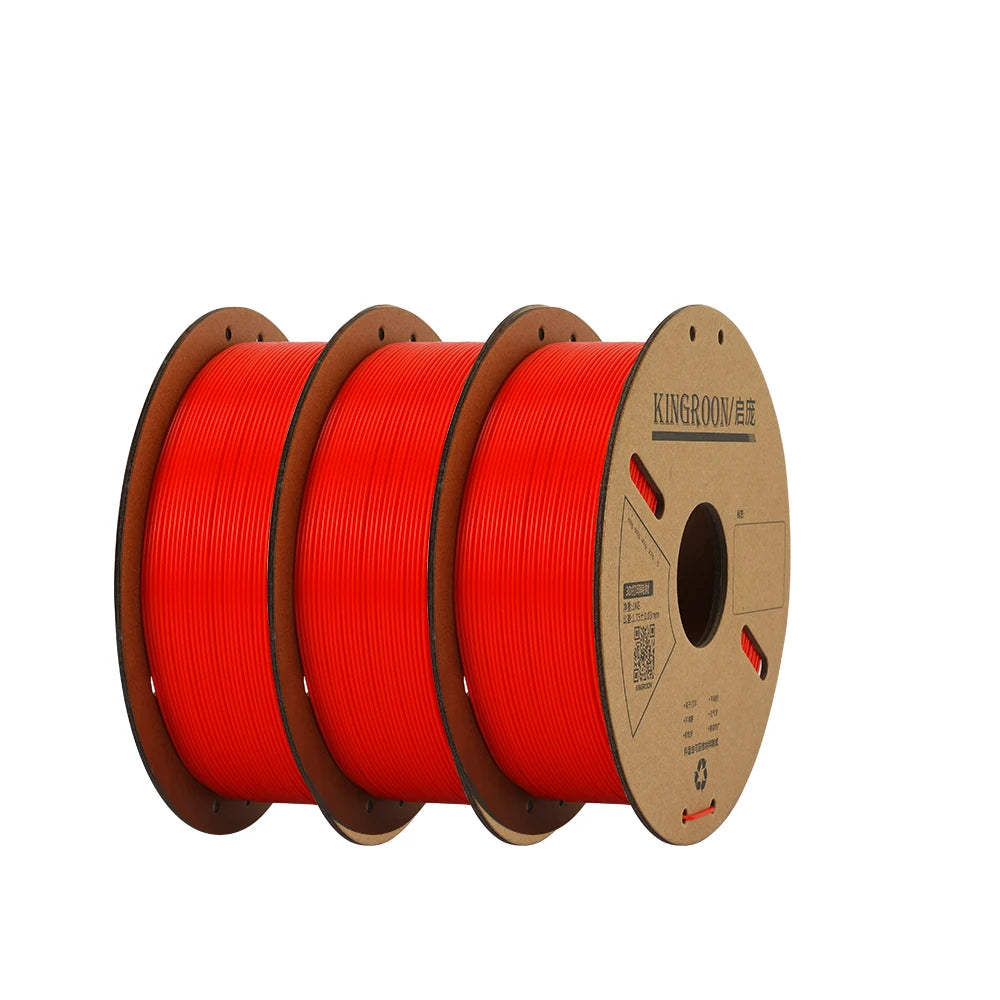 KINGROON PLA Filament 1.75mm – 5 or 10 Rolls, Mixed Colors, No Bubble