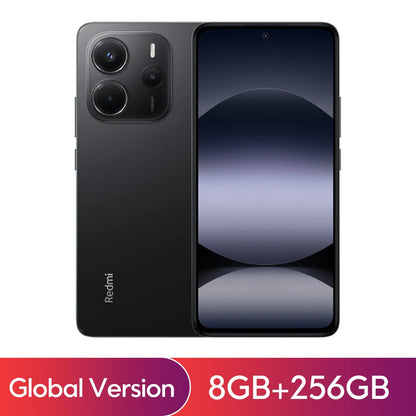 Xiaomi Redmi Note 14 smartphone with 108MP camera and 120Hz display, showcasing sleek design and mediaTek Helio G99 chip.