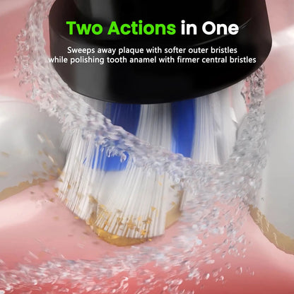 Fairywill T2233 Electric Toothbrush – Sonic Rotation, 4 Heads, 3 Modes, Rechargeable