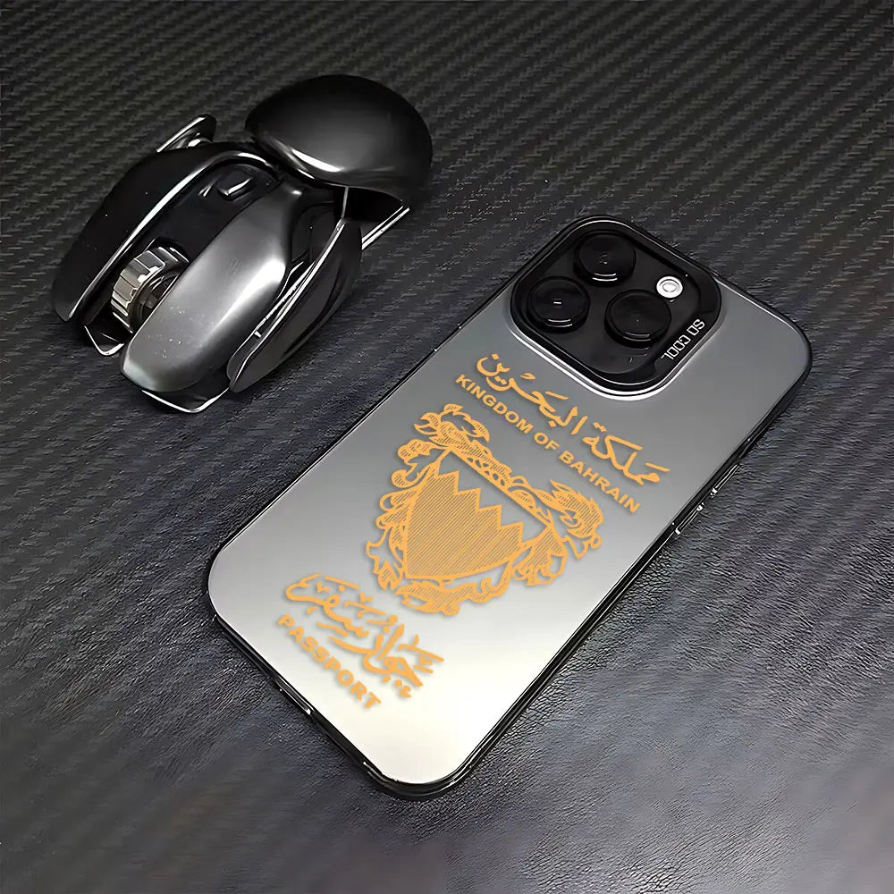Bahrain Passport iPhone case by R.E.D. Shopping, matte protective cover with anti-fall features for mobile phones.