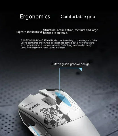 Metaphyuni Metapanda P1 Pro Wireless Gaming Mouse – PAW3395, Low Latency, Lightweight, Ergonomic
