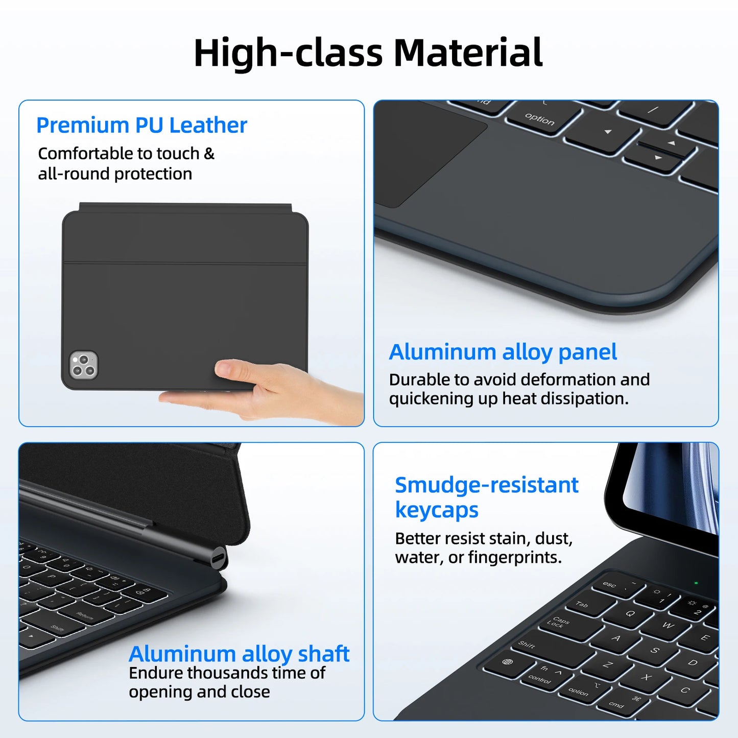 GOOJODOQ Magic Keyboard Case with Touchpad for iPad Pro 11" M4 / Air 4/5/6 (2020–2024)