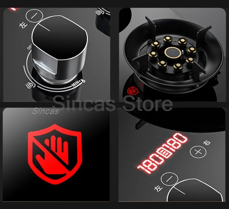 Two-Burner Gas Stove – Fierce Fire Desktop & Built-in | LPG & Natural Gas