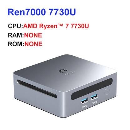 GenMachine Mini PC – AMD Ryzen 7 7730U, 8-Core, DDR4 3200MHz, 256/512GB SSD, WiFi 6, BT 5.2, Windows 11