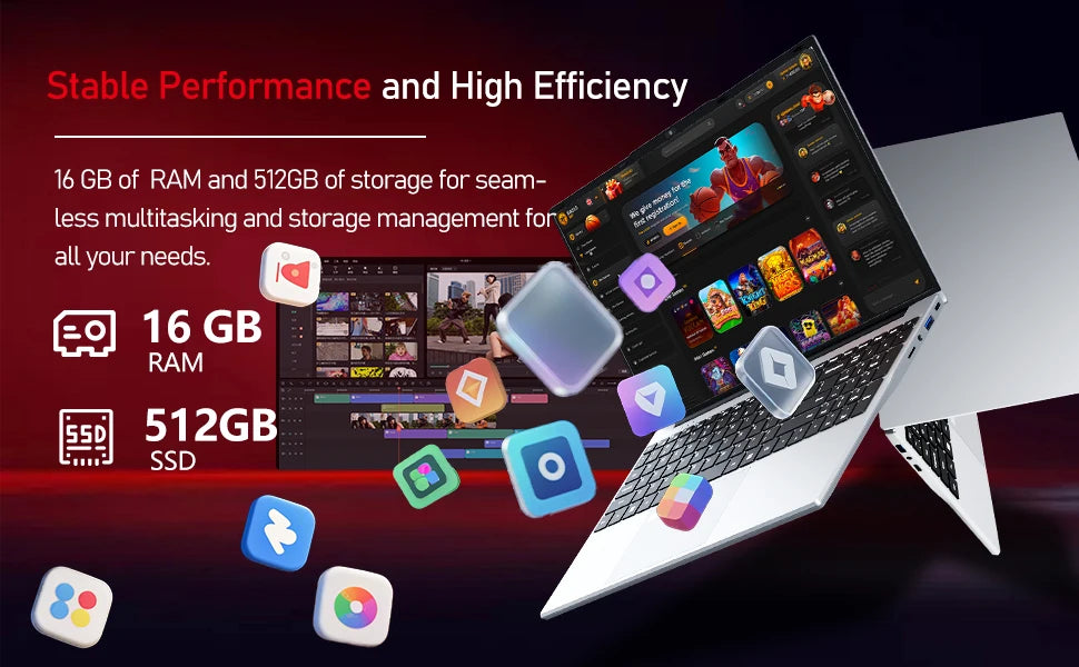 15.6" Gaming Laptop – Intel Core i9-10980HK or i3-6100U, 16GB RAM, up to 2TB SSD, Fingerprint, Backlit | Windows 11