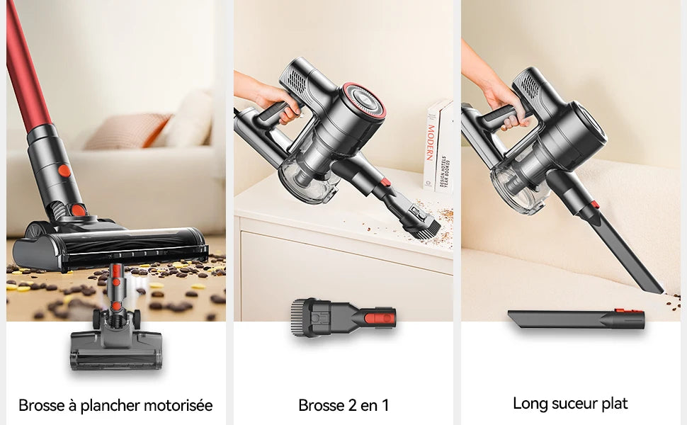 YISORA 600W Corded Stick Vacuum Cleaner – 23kPa, 6-in-1 Free-Stand for Hard Floor & Carpet