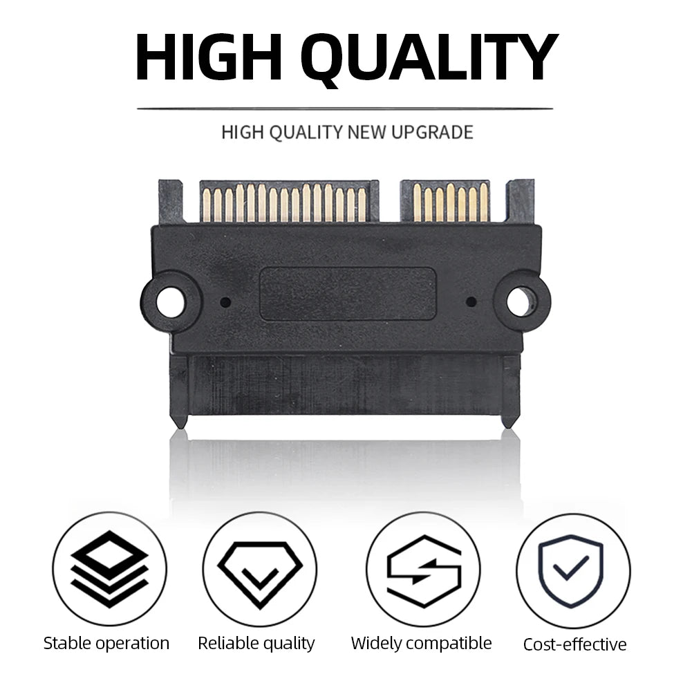 SATA 22-Pin Male to Female Adapter – Power & Data Converter