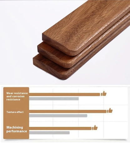 Walnut Wood Keyboard Wrist Rest – Ergonomic Palm Pad for 60/68/87/98/104/108 Key Mechanical Keyboards