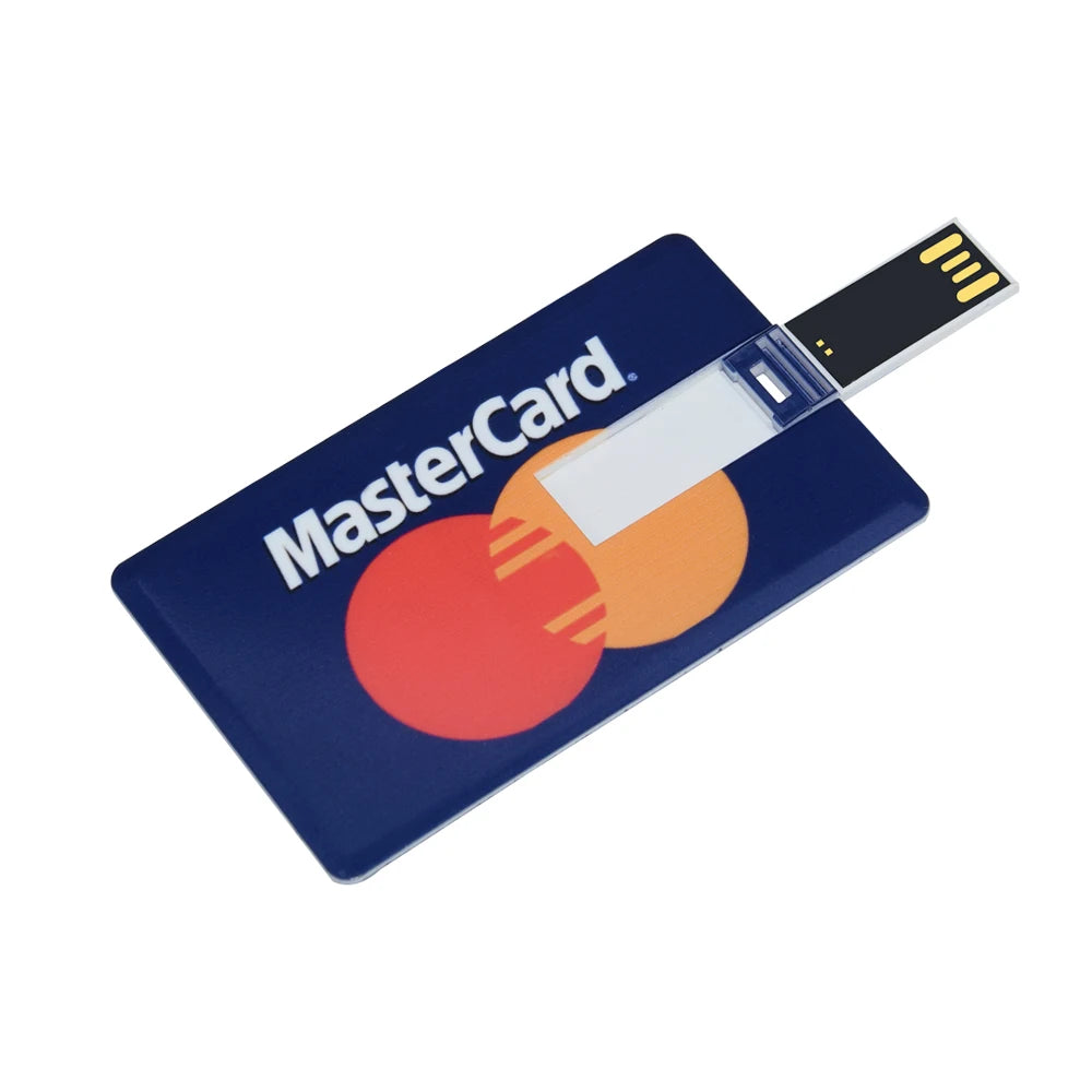 New Credit Bank Card USB Flash Drive 2.0 Custom Logo 4gb 8gb 16gb 32gb 128mb memory Stick Pendrive HSBC MasterCard Bradesco gift