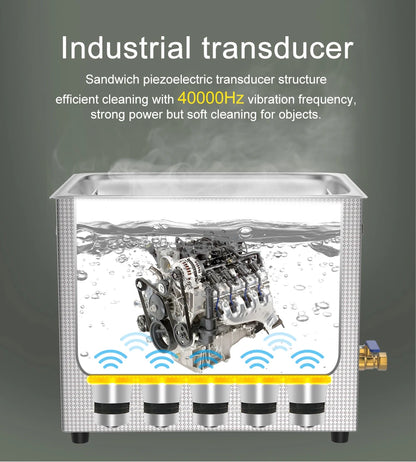 Ultrasonic Cleaner 1.3L–30L | 40KHz 220V EU Plug | Professional Ultrasound Bath