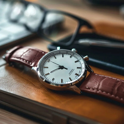 Premium Genuine Leather Watch Strap | 12–24mm, 9 Colors + Tool