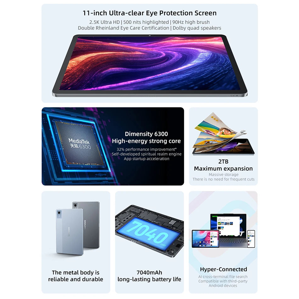 Lenovo Xiaoxin Pad 11 2025 Tablet – 2.5K, Dimensity 6300, 7040mAh