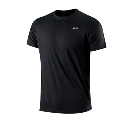 Men's R.E.D. quick dry sport T-shirt, moisture-wicking activewear top designed for gym and running activities.