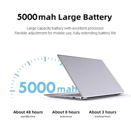 14.1" FHD Gaming Laptop | Intel DDR4 | 16–32GB RAM | Up to 2TB SSD | Windows 11 | 1920×1080 IPS | EU Plug