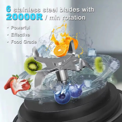 Portable Blender 600ML – USB Rechargeable, 4000mAh, Smoothie & Juicer | Black/White