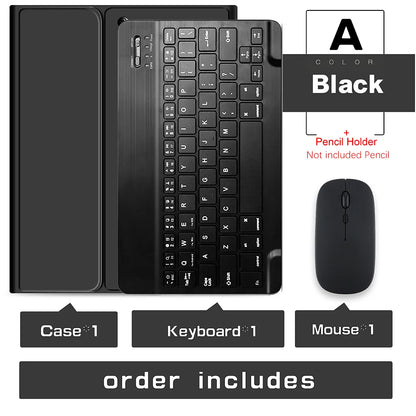 Wireless Magic Keyboard & Mouse Case for iPad Pro 11/13, Air 11/13, iPad 7-10 Gen – Bluetooth, Touchpad