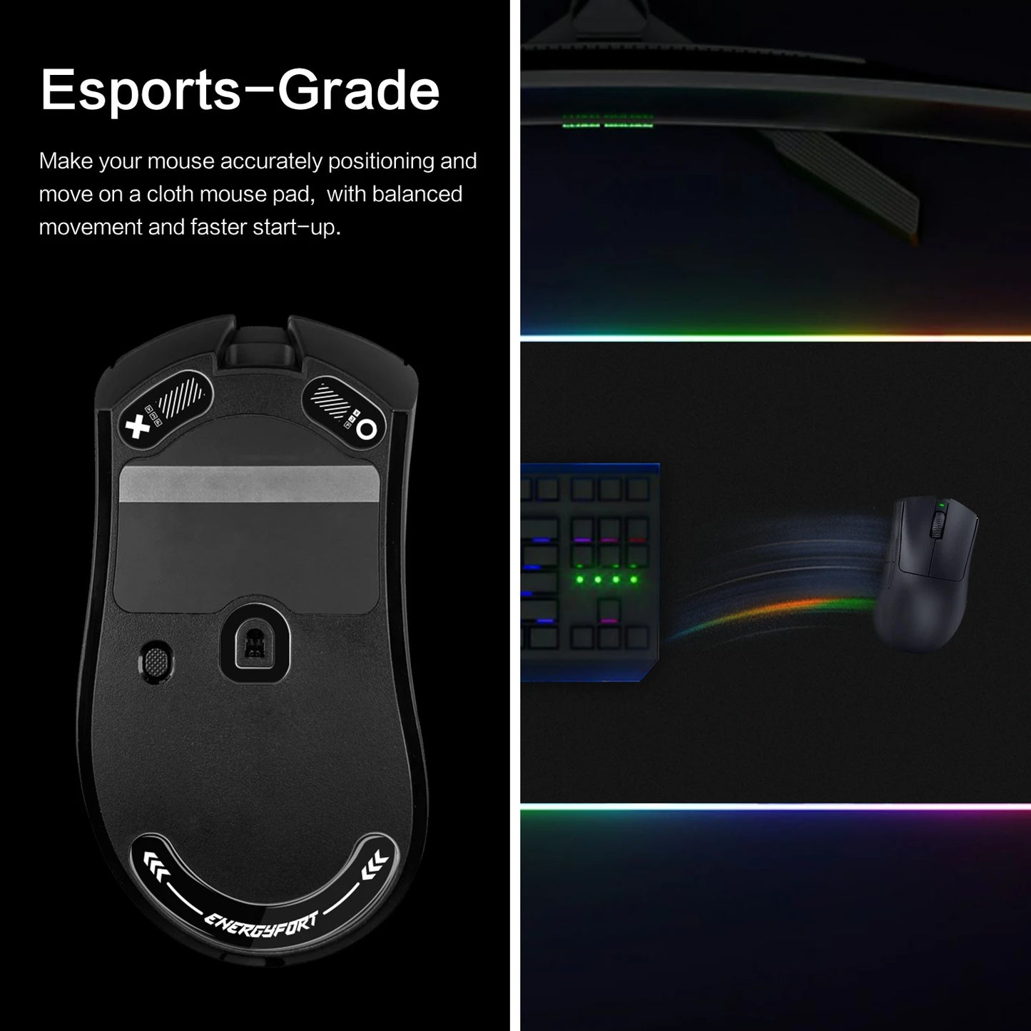 Glass Mouse Skates for Razer DeathAdder V3 Pro – Ultra-Smooth Wireless Gaming Feet