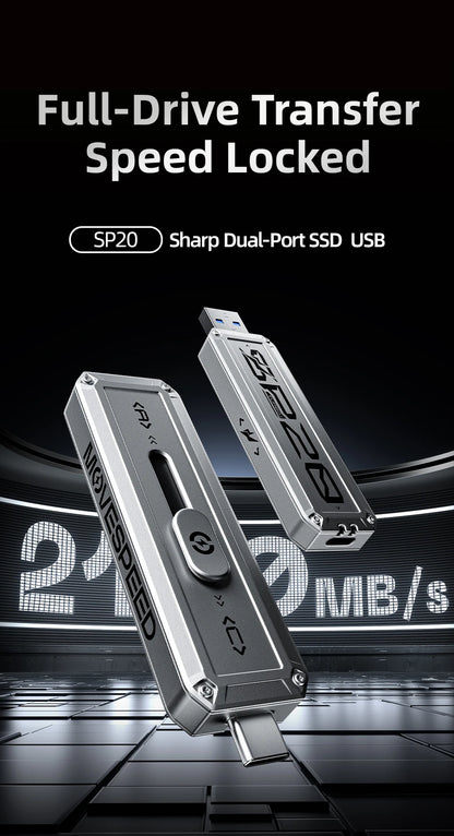 MOVESPEED SP20 USB Flash Drive | 2100MB/s | USB 3.2 Gen 2 | Type-C + USB-A | 256GB–2TB | iPhone