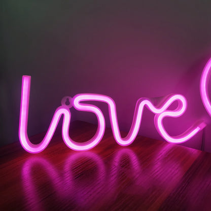 LED Neon Sign – USB/Battery Powered, Customizable, Bar & Bedroom Wall Decor