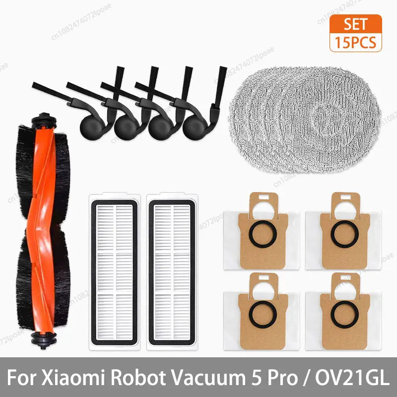 Xiaomi Robot Vacuum 5 Pro / OV21GL Spare Parts – Brush, Filter, Mop & Dust Bag