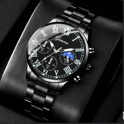 Men's Classic Business Quartz Watch - Stainless Steel Band, Elegant Dress Watch