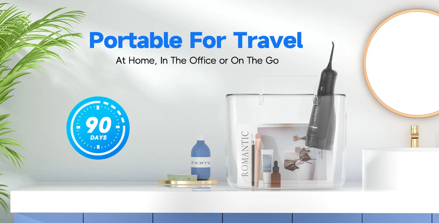 Portable Oral Irrigator | 5 Jet Tips | 5 Modes | 300ml | IPX7 Water Flosser