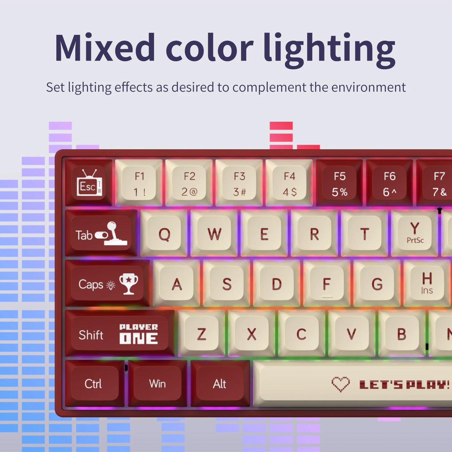 AJAZZ AK680 65% Mechanical Keyboard – Hot-Swap, RGB, Gasket Mount, 5 Colors
