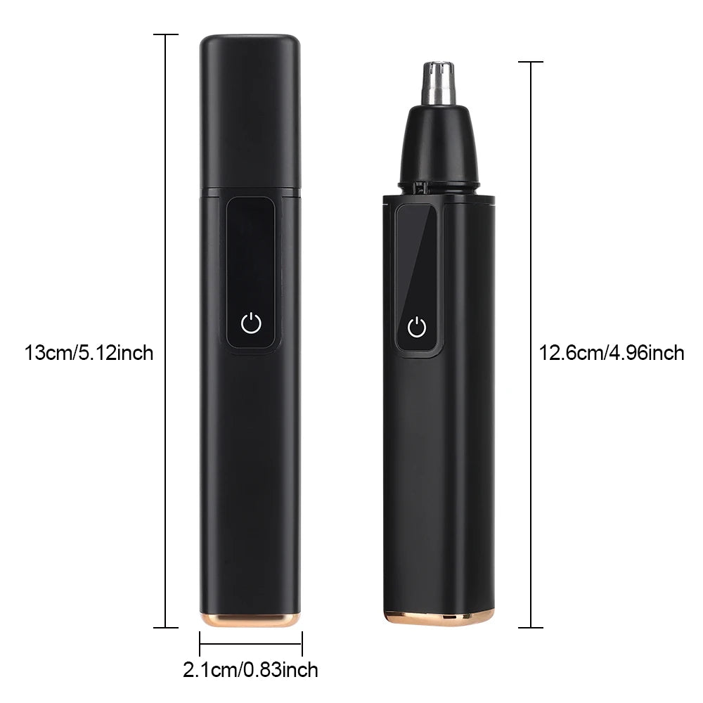 Rechargeable R.E.D. Shopping electric nose hair and facial trimmer with stainless steel blades, portable and washable for personal grooming.