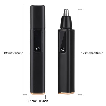 Rechargeable R.E.D. Shopping electric nose hair and facial trimmer with stainless steel blades, portable and washable for personal grooming.