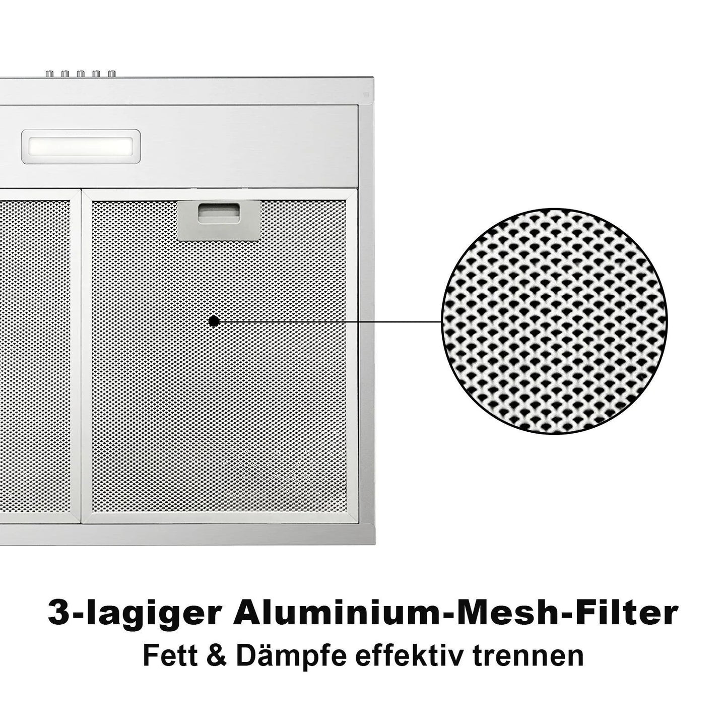 TopStrong 60cm Under-Cabinet Extractor Hood | LED | Recirculating | White or Black | EU