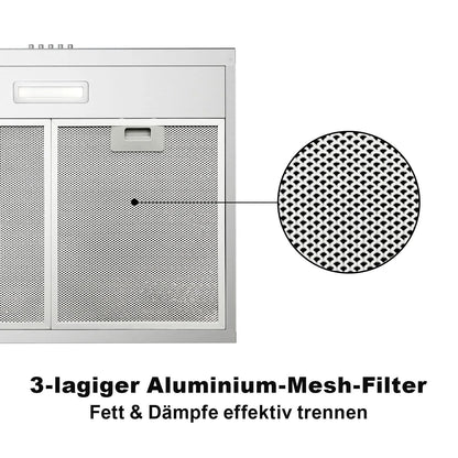 TopStrong 60cm Under-Cabinet Extractor Hood | LED | Recirculating | White or Black | EU