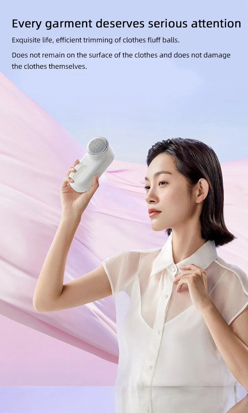 Mijia Electric Lint Remover & Cutter — USB Charging, Portable Clothes Hair Ball Trimmer