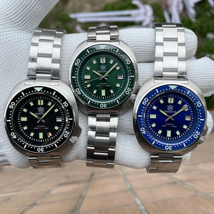 Steeldive SD1970 Automatic Dive Watch – NH35, Sapphire Glass, AR Coating, 200M Waterproof, 6105 Turtle