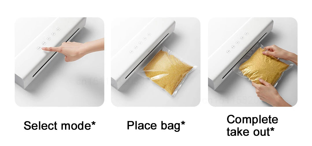 Xiaomi MIJIA Vacuum Sealer Machine 70kPa – Dry/Moist Modes, 10 Bags