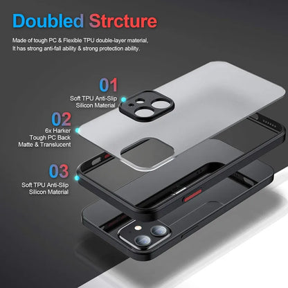 Armor Bumper Shockproof Phone Case for iPhone | Silicone Hard Cover for iPhone 7-15 Pro Max, XR, XS