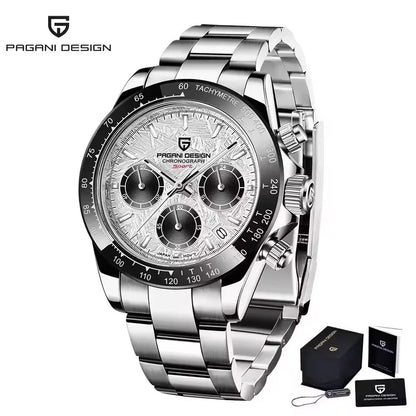PAGANI DESIGN Men's Luxury Chronograph Watch – 100M Waterproof, Quartz Sport Wristwatch, Gift