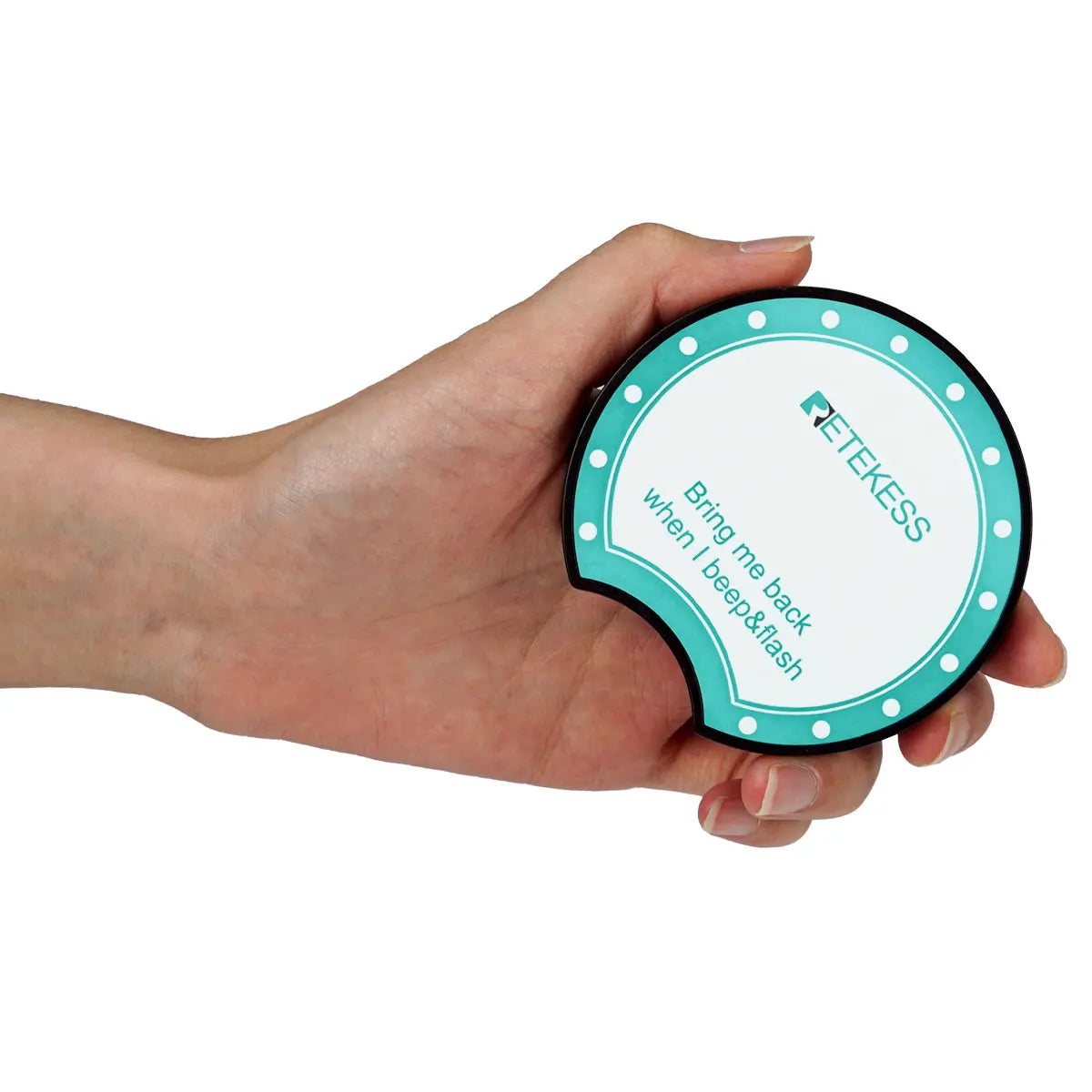 RETEKESS TD167A wireless restaurant calling system coaster pager from R.E.D. Shopping, used in cafes, food trucks, and hotels.