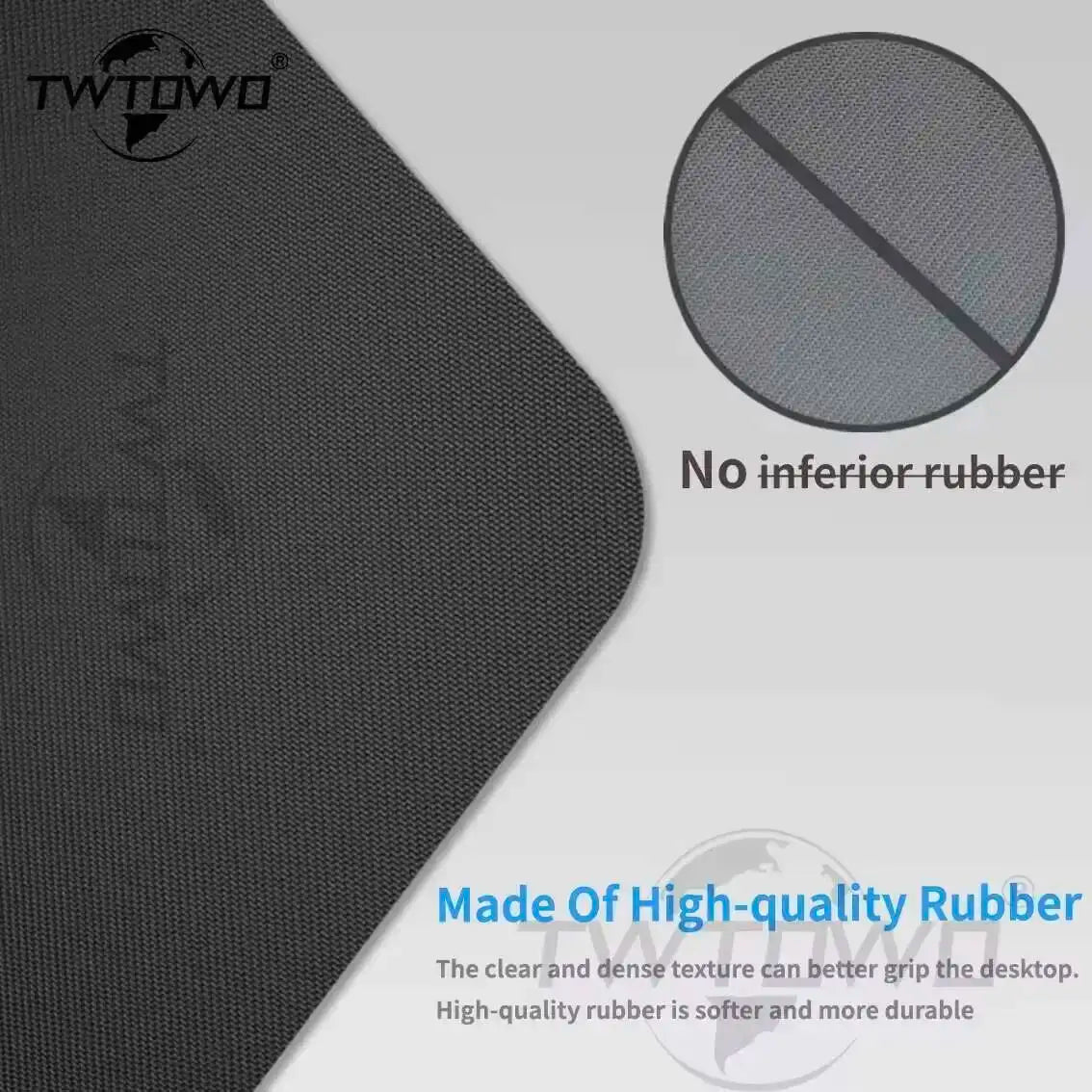 TWTOWO Custom HD Mousepad & Playmat – XXL Non-Slip Natural Rubber, 600x300 to 1000x500mm, DIY Design