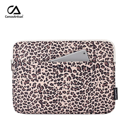 Laptop Sleeve Bag 11–15.6 Inch – Canvas, Zipper, for MacBook, Lenovo, HP, Acer – Multiple Prints