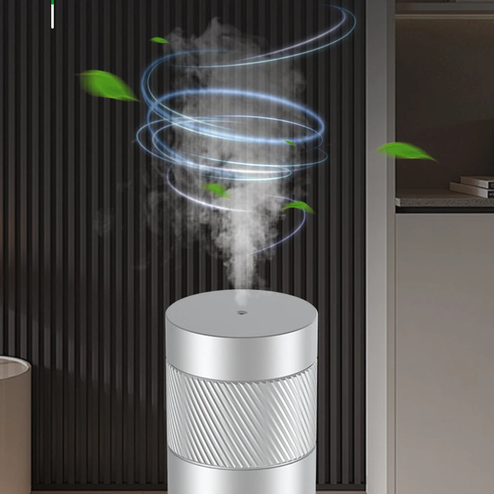 NAMSTE Smart Aroma Diffuser 120ml – 200m³ Coverage, Waterless, CE | Silver/Black EU Plug