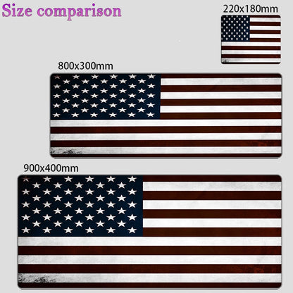 USA Flag XXL Extended Gaming Mouse Pad – 900x400mm Anti-Slip Desk Mat for Keyboard & Mouse