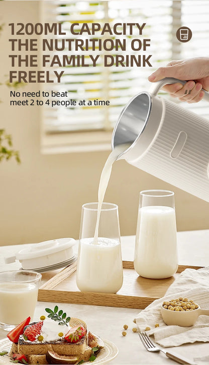 8-in-1 Automatic Nut Milk Machine & Coffee Maker – 40oz, Self-Cleaning, Delay Start, Keep Warm