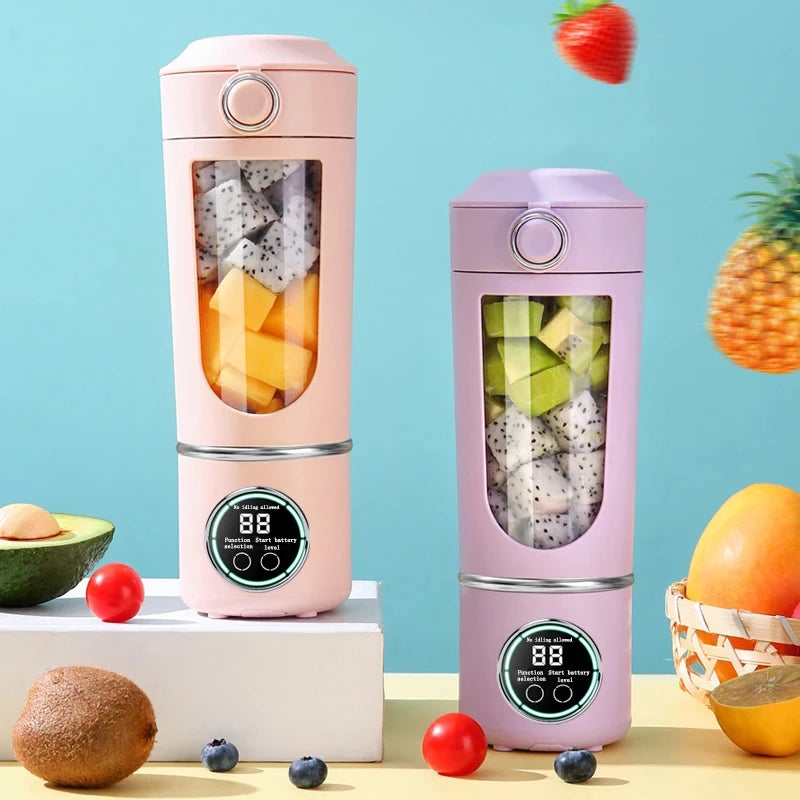 Portable Juice Blender 700ml | USB Rechargeable | 2-in-1 Bottle | Smoothie Maker