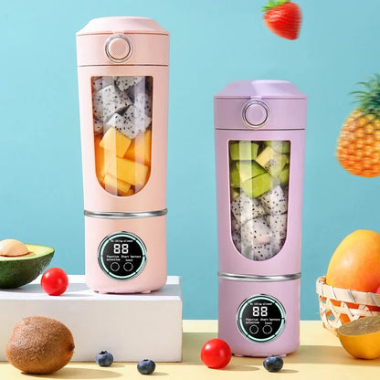 Portable Juice Blender 700ml | USB Rechargeable | 2-in-1 Bottle | Smoothie Maker