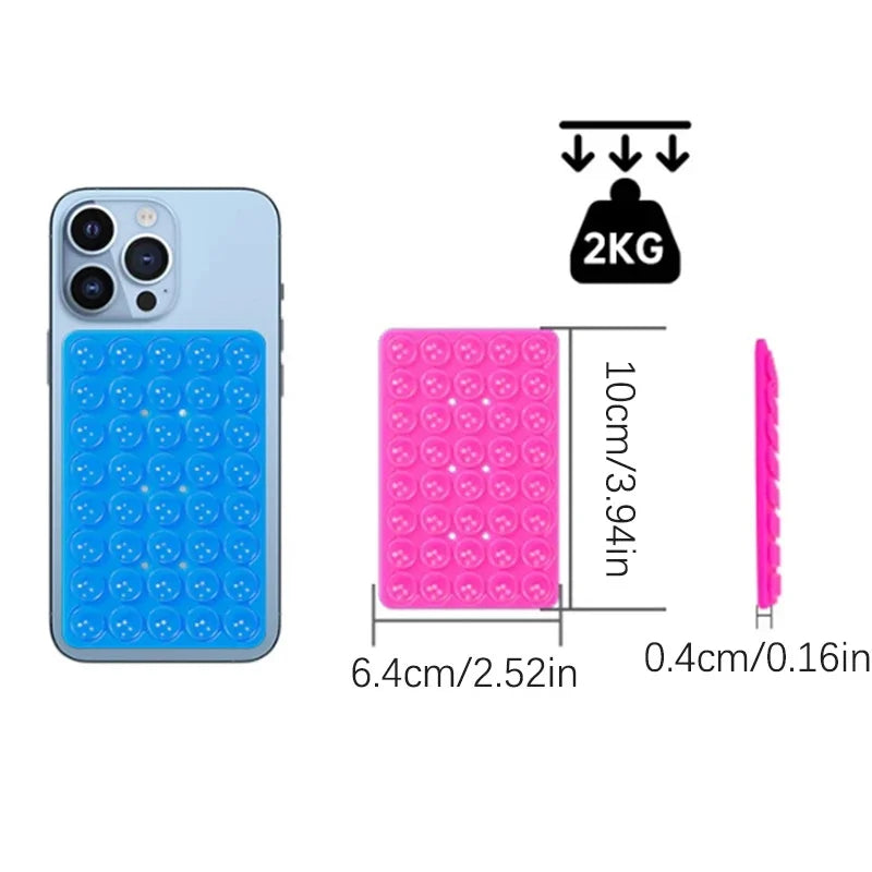 Silicone Suction Phone Case Mount – Reusable, Attaches to Any Surface, iPhone & Android