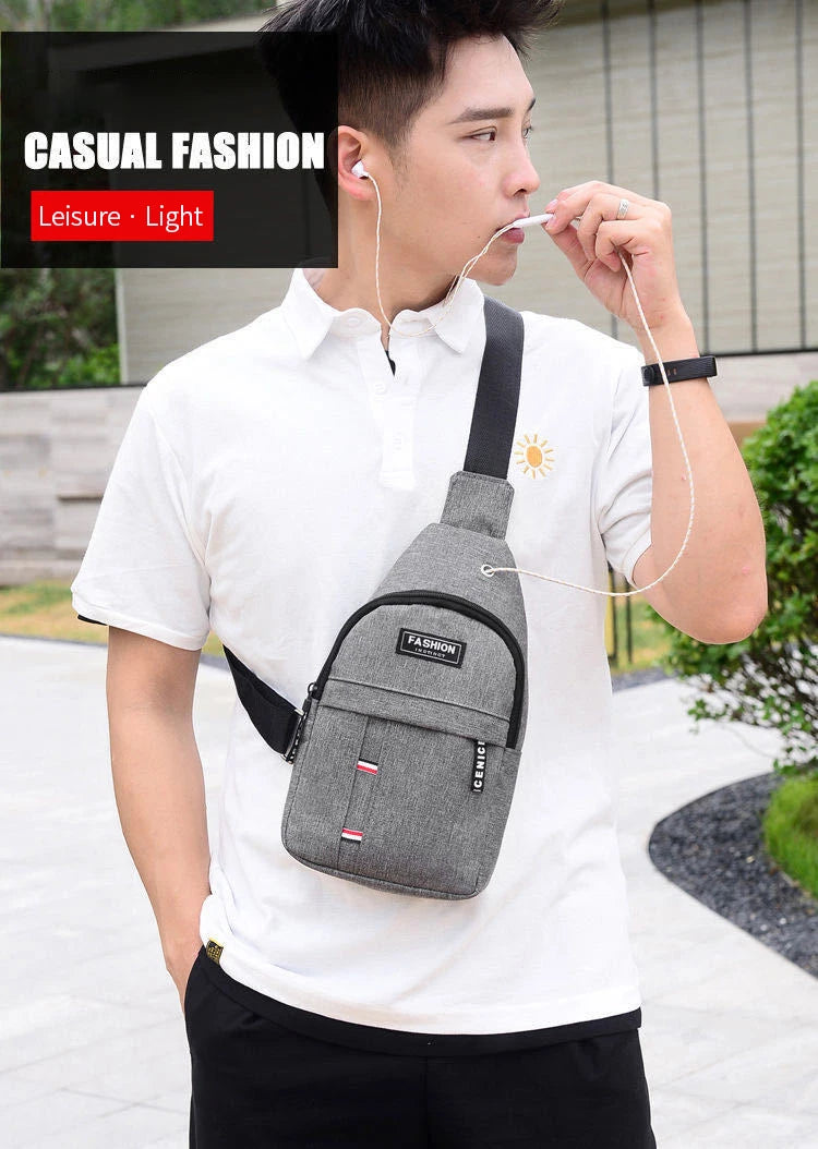 Men's waterproof fanny pack by R.E.D. Shopping with adjustable strap, large capacity, ideal for outdoor and travel use.