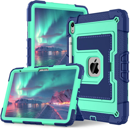 Hybrid 3-Layer Shockproof iPad Case with Shoulder Strap – 11" 2025 / 10.9" 2022