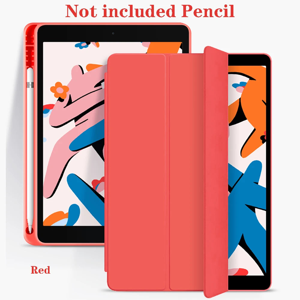 iPad Case with Pencil Holder – iPad 11th/10th/9th Gen, Air 4/5, Pro 11/12.9/13, Mini 5/6/7
