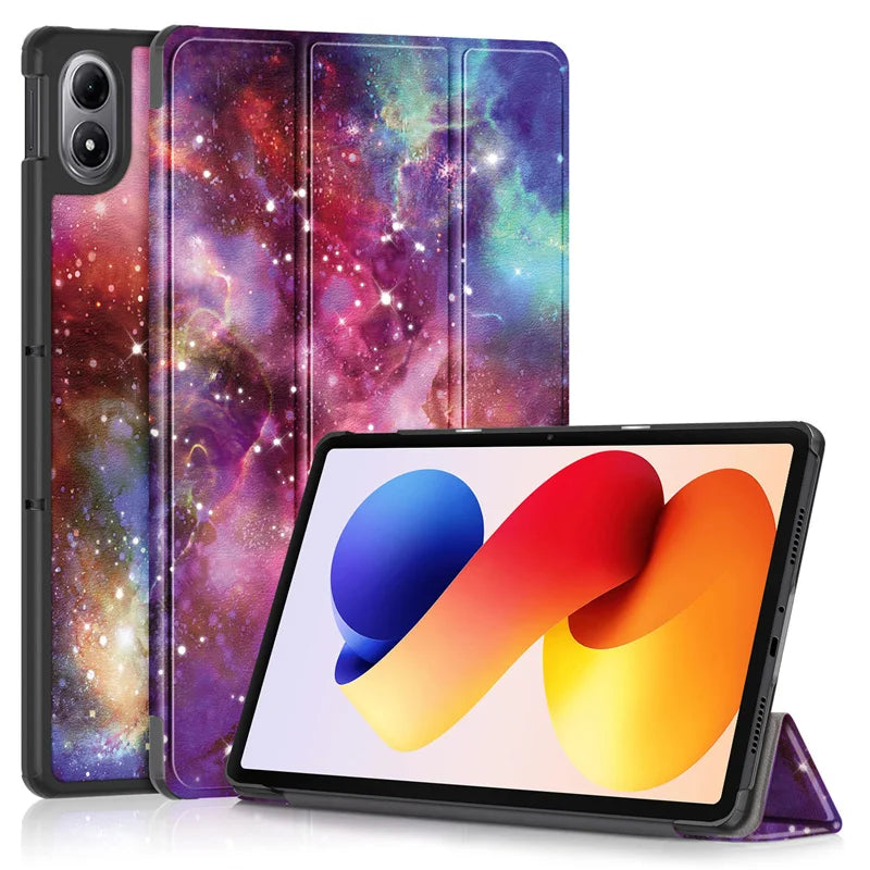 Fashion Print Magnetic Smart Stand PU Leather Case for Xiaomi Poco Pad M1 12.1" 2025
